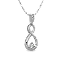Thumbnail for Diamond 1/20 ct tw Infinity Earrings in Sterling Silver