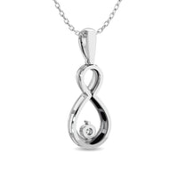 Thumbnail for Diamond 1/20 ct tw Infinity Earrings in Sterling Silver