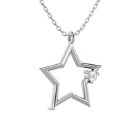 Thumbnail for Diamond 1/20 ct tw Star Pendant in Sterling Silver