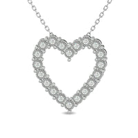 Thumbnail for Diamond 1/6 Ct.Tw. Heart Pendant in Sterling Silver