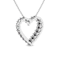 Thumbnail for Diamond 1/6 Ct.Tw. Heart Pendant in Sterling Silver