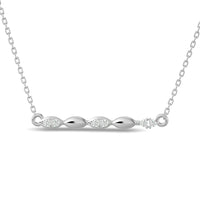 Thumbnail for Diamond Round Cut Fashion Necklace 1/10 ct tw in 10K White Gold
