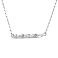 Thumbnail for Diamond Round Cut Fashion Necklace 1/10 ct tw in 10K White Gold