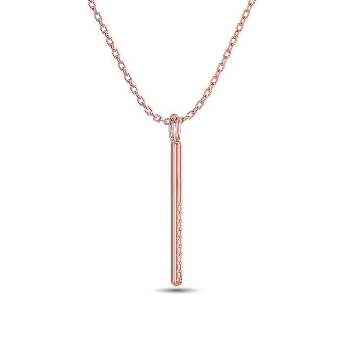 Diamond 1/10 ct tw Fashion Pendant in 10K Rose Gold