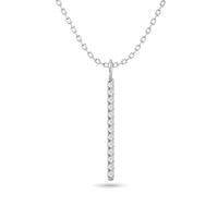 Thumbnail for Diamond Bar Pendant 1/8 ct tw in 10K White Gold