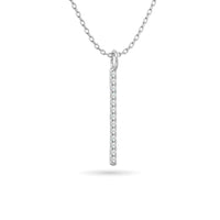 Thumbnail for Diamond Bar Pendant 1/8 ct tw in 10K White Gold