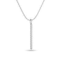 Thumbnail for Diamond Bar Pendant 1/8 ct tw in 10K White Gold
