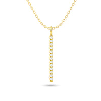 Thumbnail for Diamond Bar Pendant 1/8 ct tw in 14K Yellow Gold