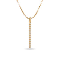 Thumbnail for Diamond Bar Pendant 1/8 ct tw in 14K Yellow Gold