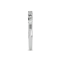 Thumbnail for Diamond 1/5 ct tw Round and Straight Baguette Stackable Ring  in 14K White Gold