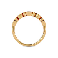 Thumbnail for Diamond 1/5 ct tw Round and Straight Baguette Stackable Ring  in 14K Yellow Gold