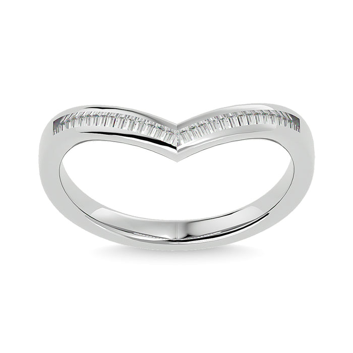 Diamond 1/6 Ct.Tw. Chevron Band in 14K White Gold