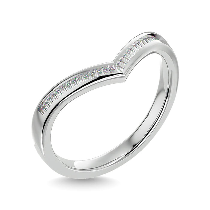 Diamond 1/6 Ct.Tw. Chevron Band in 14K White Gold