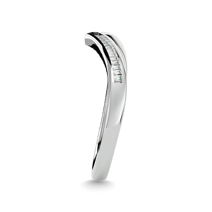 Diamond 1/6 Ct.Tw. Chevron Band in 14K White Gold