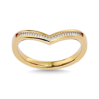 Thumbnail for Diamond 1/6 Ct.Tw. Chevron Band in 14K Yellow Gold