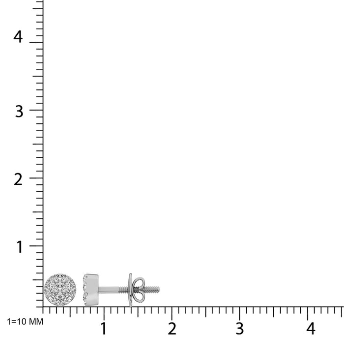 Diamond Stud Earrings 1 ct tw Round-cut in 10K White Gold