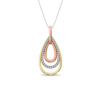 Thumbnail for Diamond 1/5 ct tw Fashion Pendant in 14K Two Tone Gold