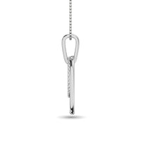 Thumbnail for Diamond 1/8 ct tw Duel Circle Pendant in 10K White Gold