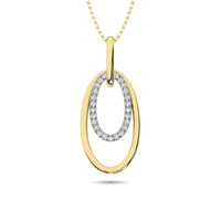 Thumbnail for Diamond 1/8 ct tw Fashion Pendant in 10K White and Yellow Gold