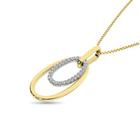 Thumbnail for Diamond 1/8 ct tw Fashion Pendant in 10K White and Yellow Gold