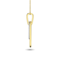 Thumbnail for Diamond 1/8 ct tw Fashion Pendant in 10K White and Yellow Gold