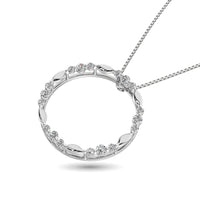 Thumbnail for Diamond 1/4 ct tw Circle Pendant in 14K White Gold