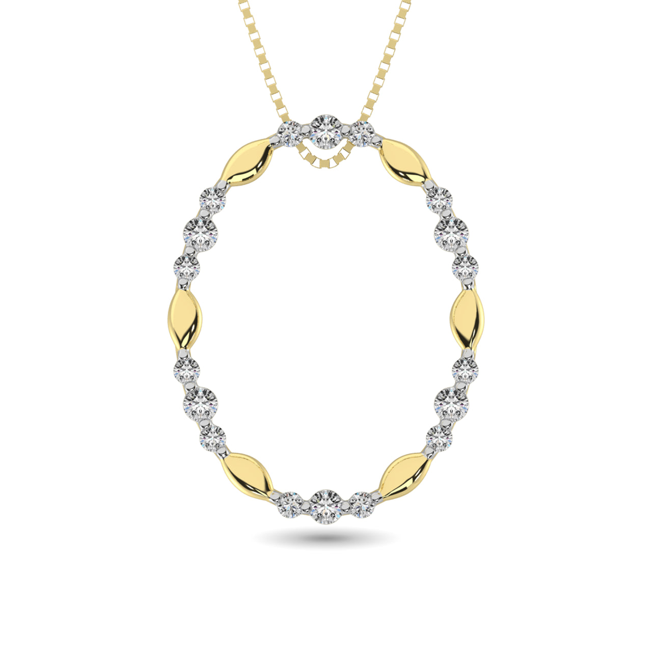Diamond 1/4 ct tw Fashion Pendant in 14K Yellow Gold