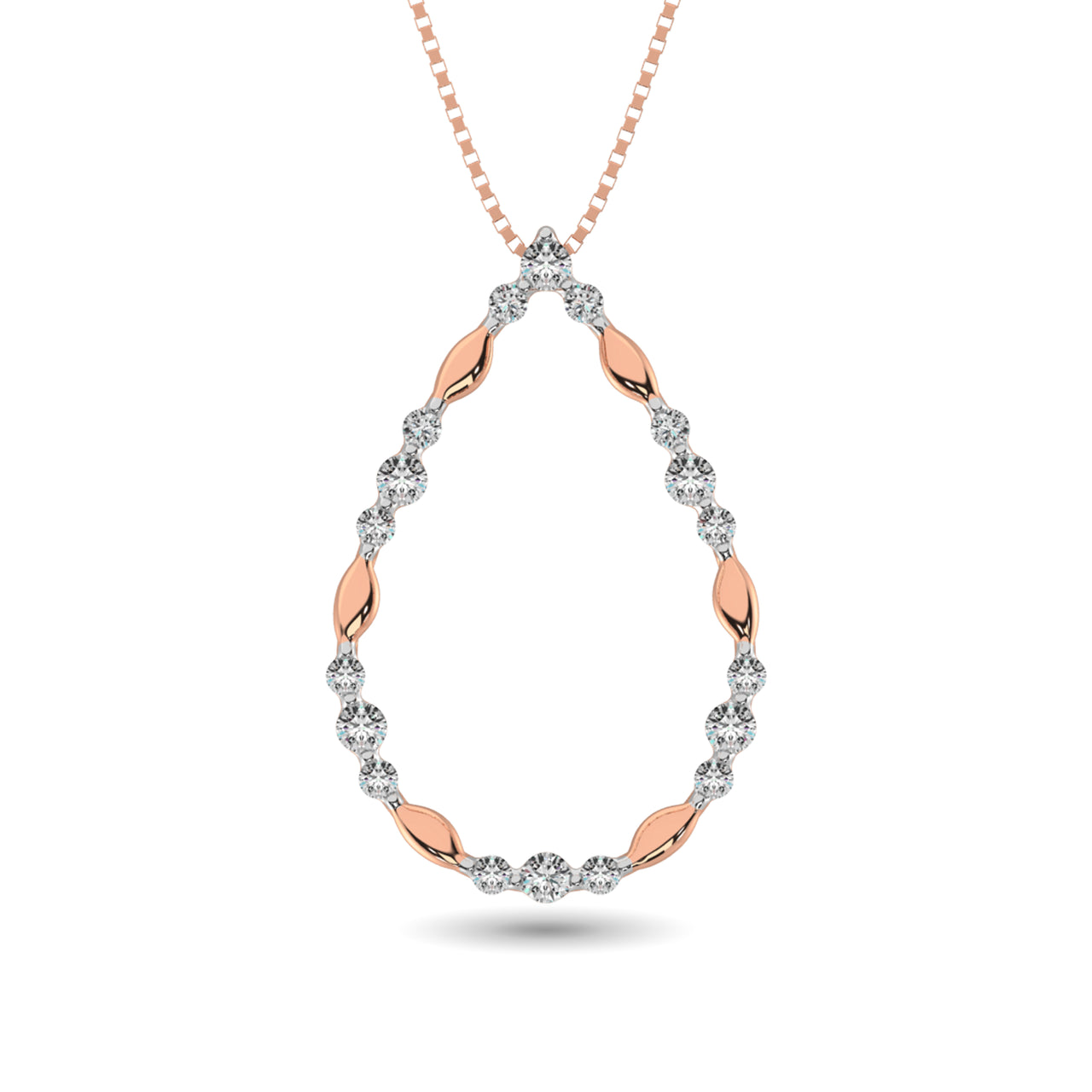 Diamond 1/4 ct tw Fashion Pendant in 14K Rose Gold