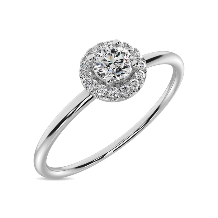 Diamond 1/5 ct tw Round Cut Fashion Ring in 10K White Gold