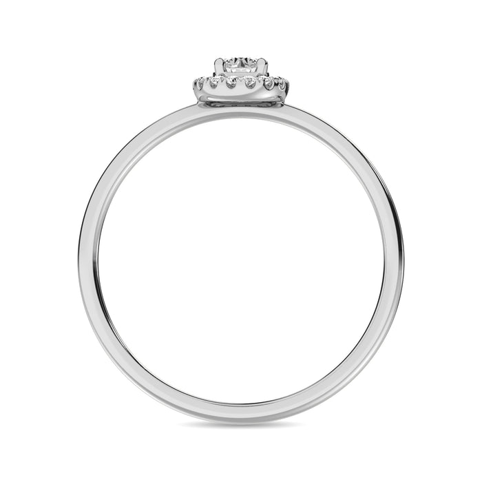 Diamond 1/5 ct tw Round Cut Fashion Ring in 10K White Gold