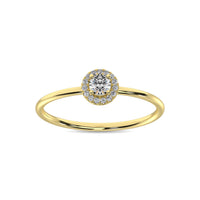 Thumbnail for Diamond 1/5 ct tw Round Cut Fashion Ring in 10K Yellow Gold