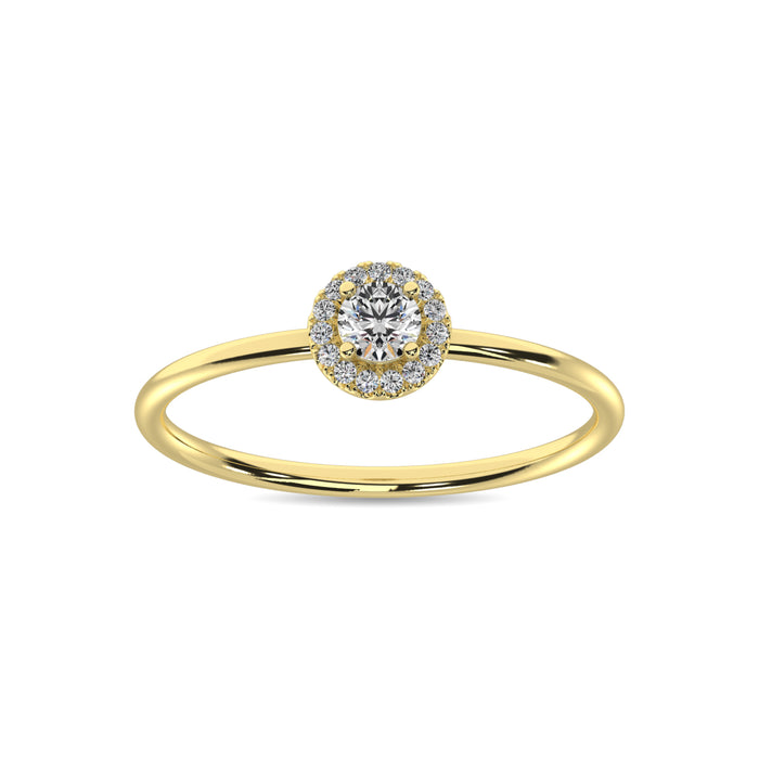 Diamond 1/5 ct tw Round Cut Fashion Ring in 10K Yellow Gold