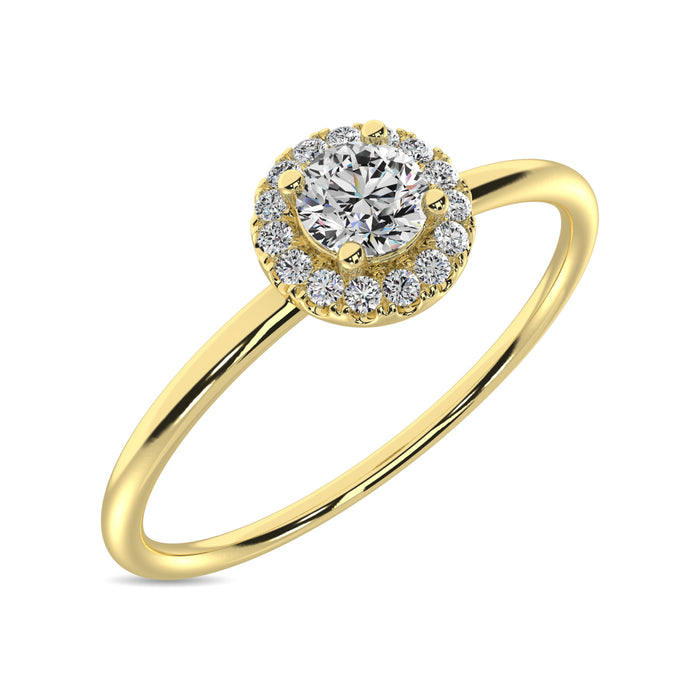 Diamond 1/5 ct tw Round Cut Fashion Ring in 10K Yellow Gold