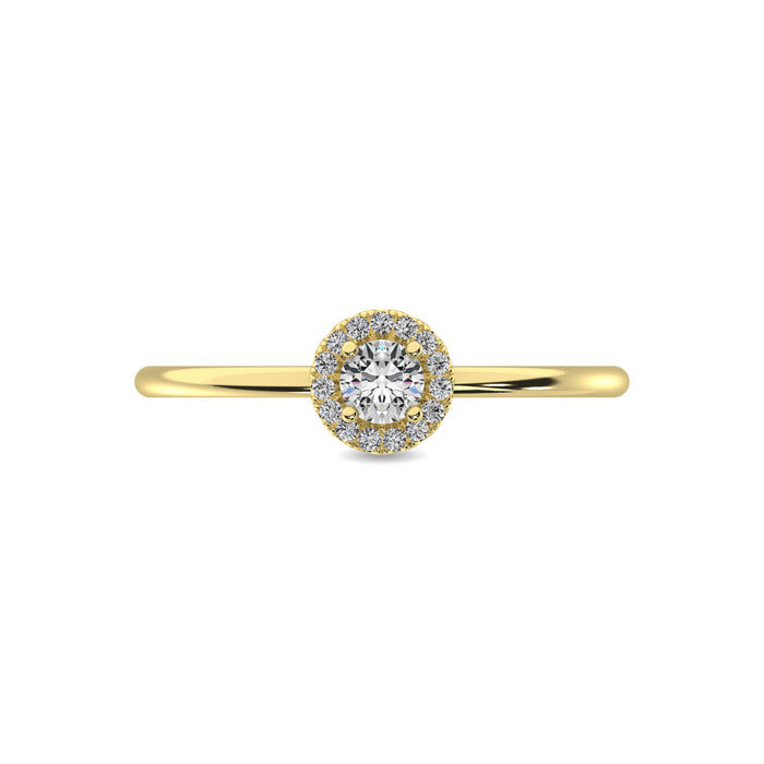 Diamond 1/5 ct tw Round Cut Fashion Ring in 10K Yellow Gold