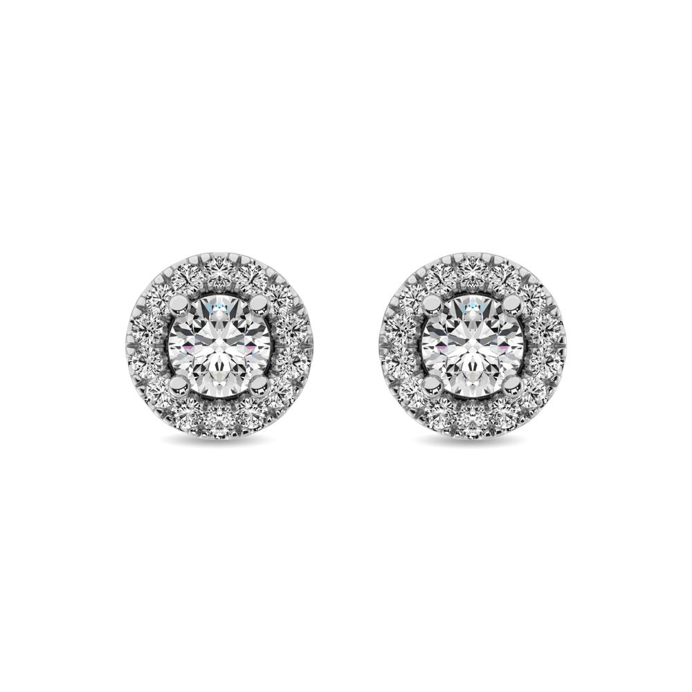 Diamond 1/3 ct tw Round Cut Fashion Earrings in 10K White Gold