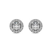 Thumbnail for Diamond 1/3 ct tw Round Cut Fashion Earrings in 10K White Gold