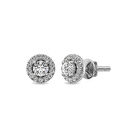 Thumbnail for Diamond 1/3 ct tw Round Cut Fashion Earrings in 10K White Gold