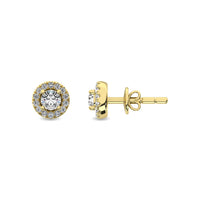 Thumbnail for Diamond 1/3 ct tw Round Cut Fashion Earrings in 10K Yellow Gold