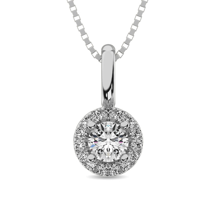 Diamond 1/5 ct tw Round Cut Fashion Pendant in 10K White Gold