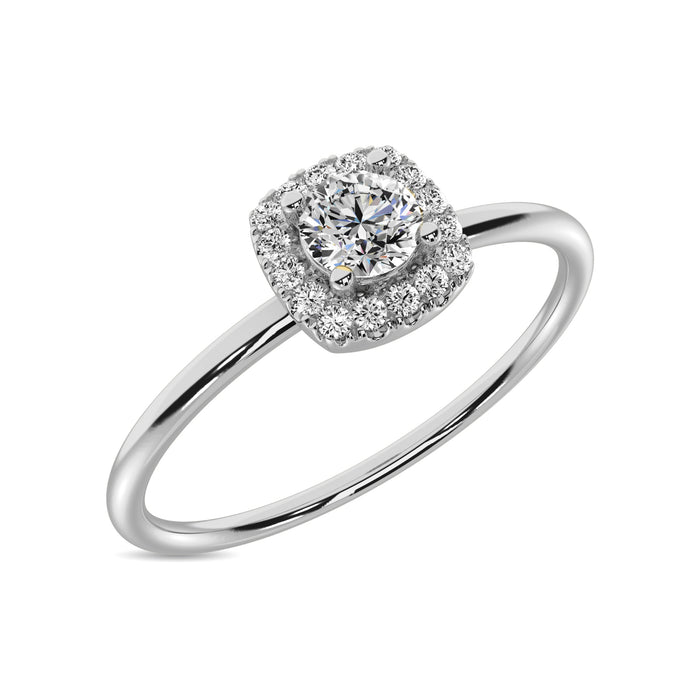 Diamond 1/5 ct tw Round Cut Fashion Ring in 10K White Gold