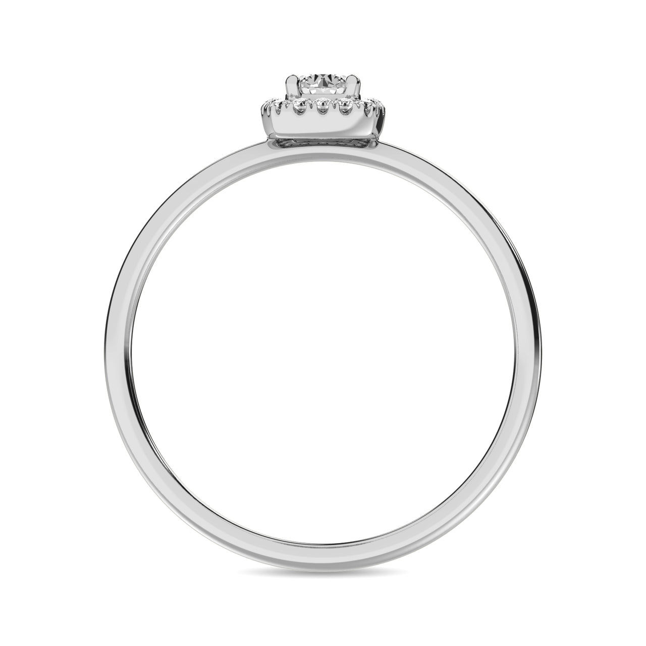 Diamond 1/5 ct tw Round Cut Fashion Ring in 10K White Gold