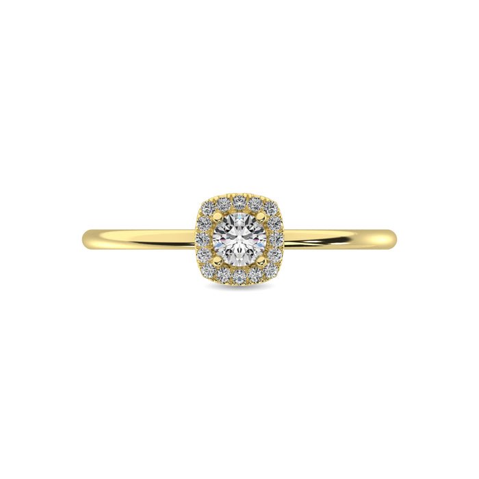 Diamond 1/5 ct tw Round Cut Fashion Ring in 10K Yellow Gold