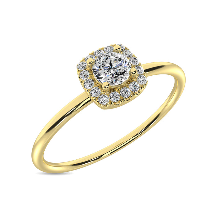 Diamond 1/5 ct tw Round Cut Fashion Ring in 10K Yellow Gold