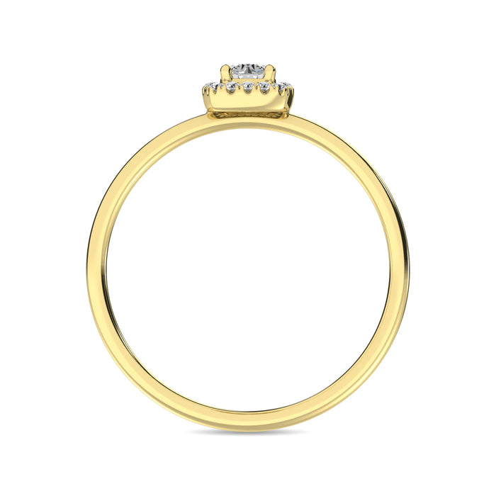 Diamond 1/5 ct tw Round Cut Fashion Ring in 10K Yellow Gold