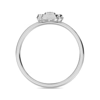 Thumbnail for Diamond 1/4 ct tw Flower Ring in 10K White Gold