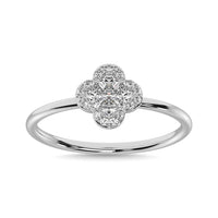 Thumbnail for Diamond 1/4 ct tw Clover Ring in 14K White Gold