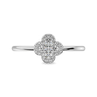 Thumbnail for Diamond 1/4 ct tw Clover Ring in 14K White Gold