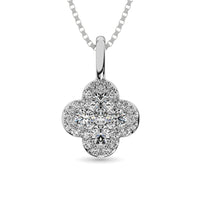 Thumbnail for Diamond Clover Pendant 1/3 ct tw in 14K White Gold