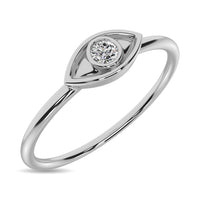 Thumbnail for Diamond 1/20 ct tw Eye Ring in 10K White Gold