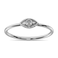 Thumbnail for Diamond 1/20 ct tw Eye Ring in 10K White Gold